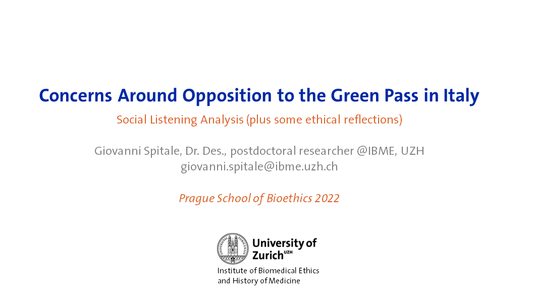 Concerns Around Opposition to the Green Pass in Italy. Social Listening Analysis (plus some ethical reflections)